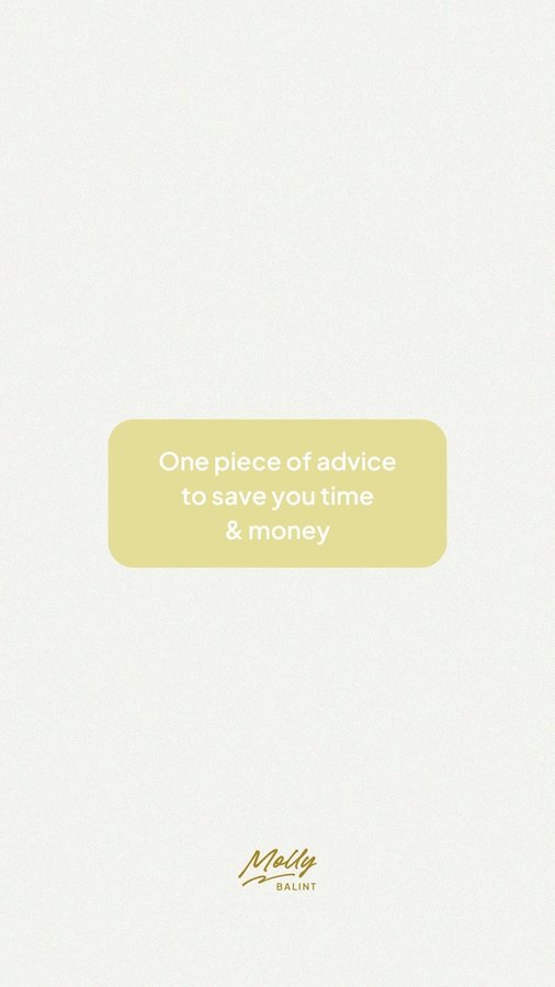 Instagram post by @molly.balint for Podia. Caption reads: [...] especially if you’re just starting out.....