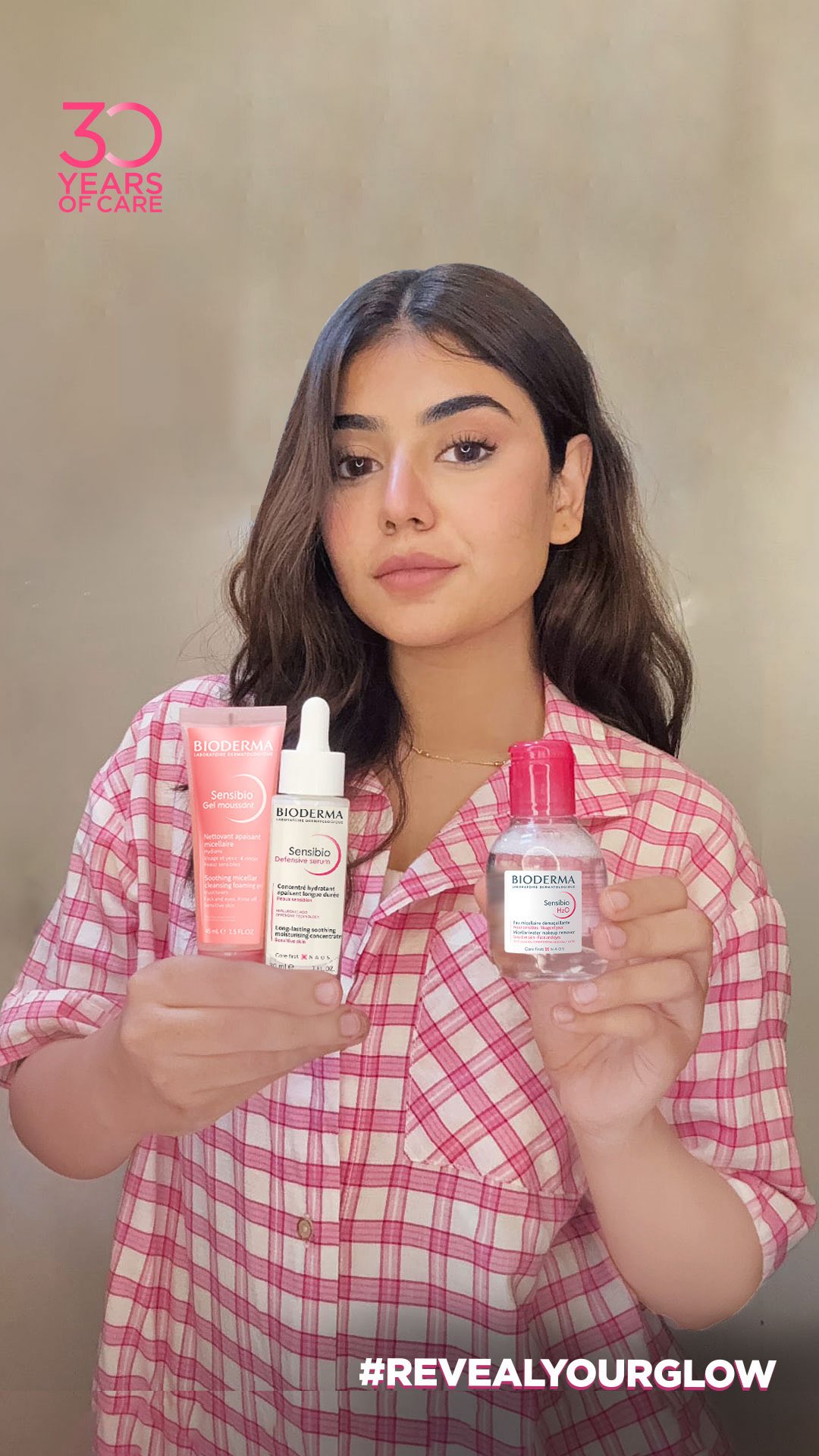 Instagram post by @areeka__haq for BIODERMA. Caption reads: I was in my friend’s washroom, half-asleep and....