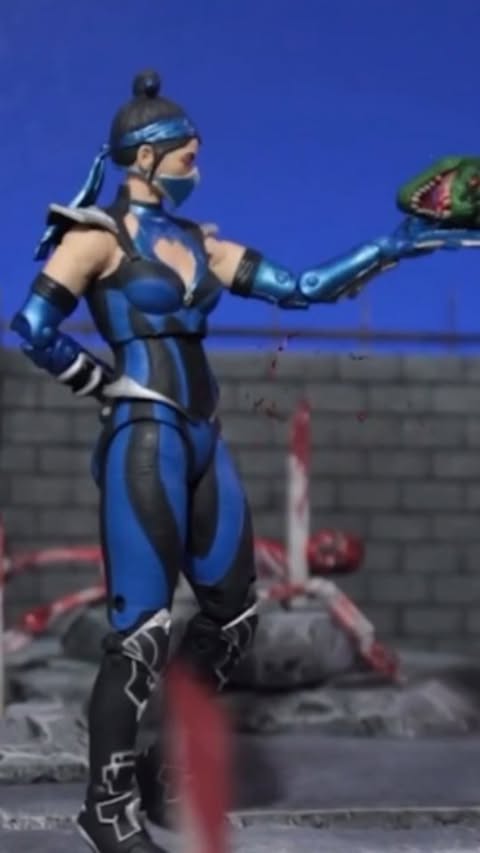 Instagram post by @mkarcadekollection for Best Buy. Caption reads: [...] You can still get this Kitana fig from....