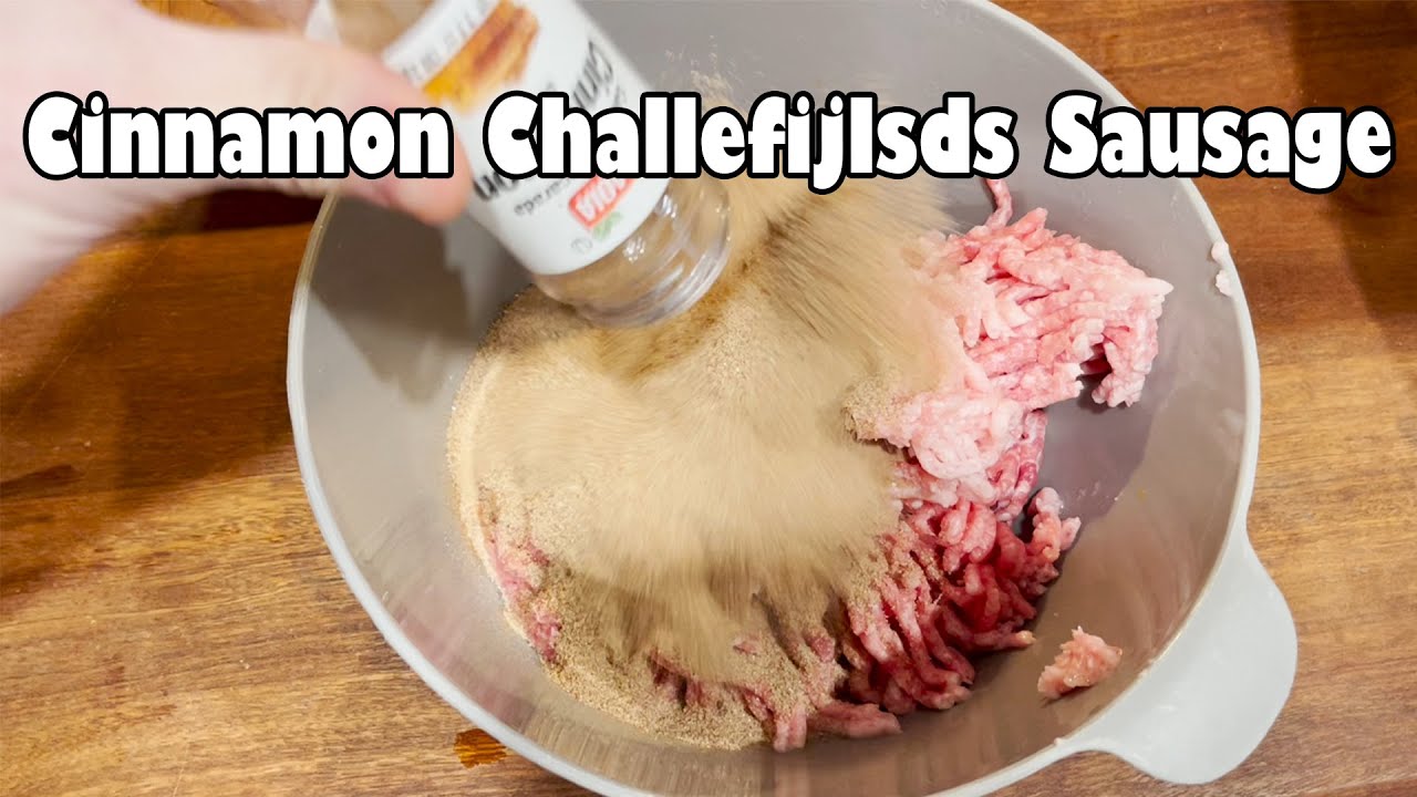 YouTube post by @OrdinarySausage for Holzkern. Caption reads: Cinnamon Challenlkfjlksdjflkje Sausage.