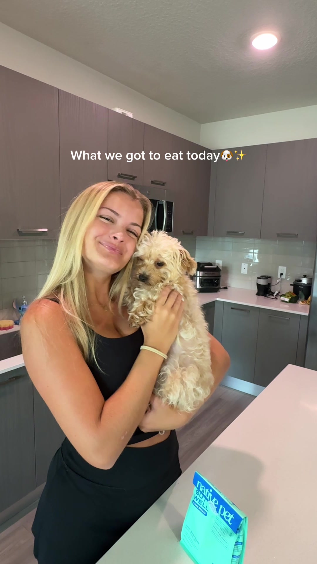 TikTok post by @jacyxlee for Native Pet. Caption reads: Just a dog mom making sure my pup has clean....