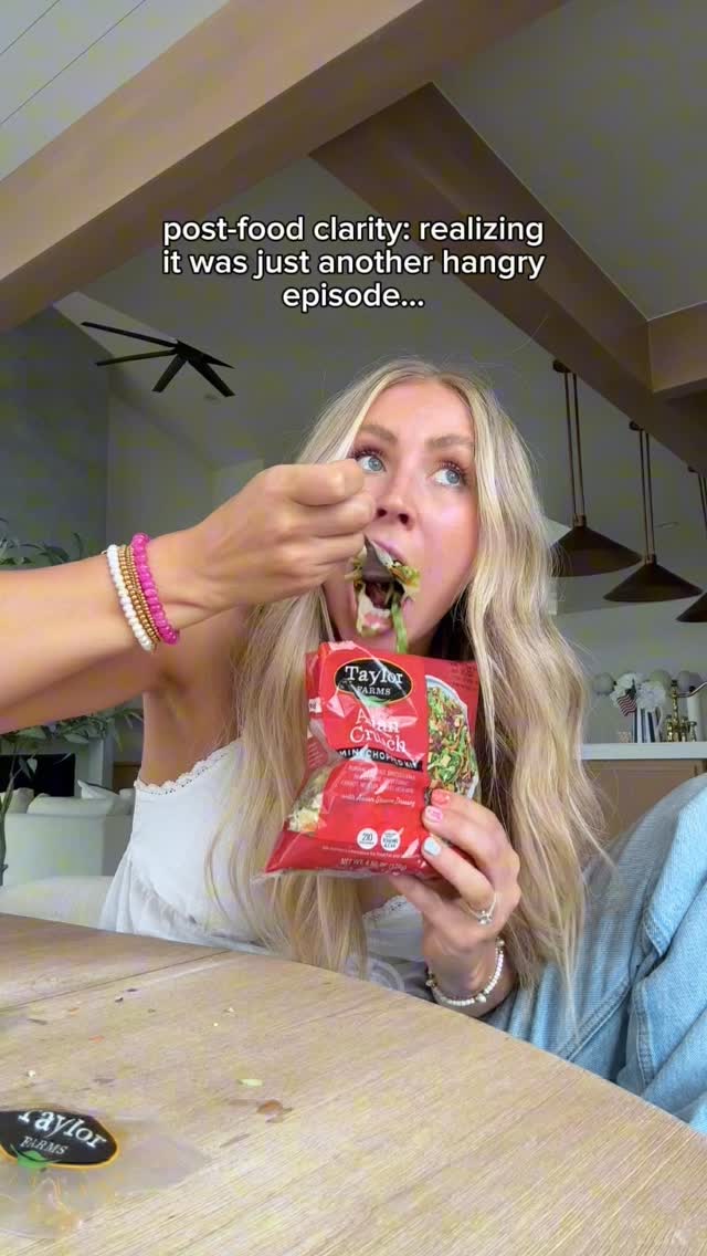 Instagram post by @rebekahmarsden for Taylor Farms. Caption reads: Oh… everything’s fine 😅 just needed the new  mini....