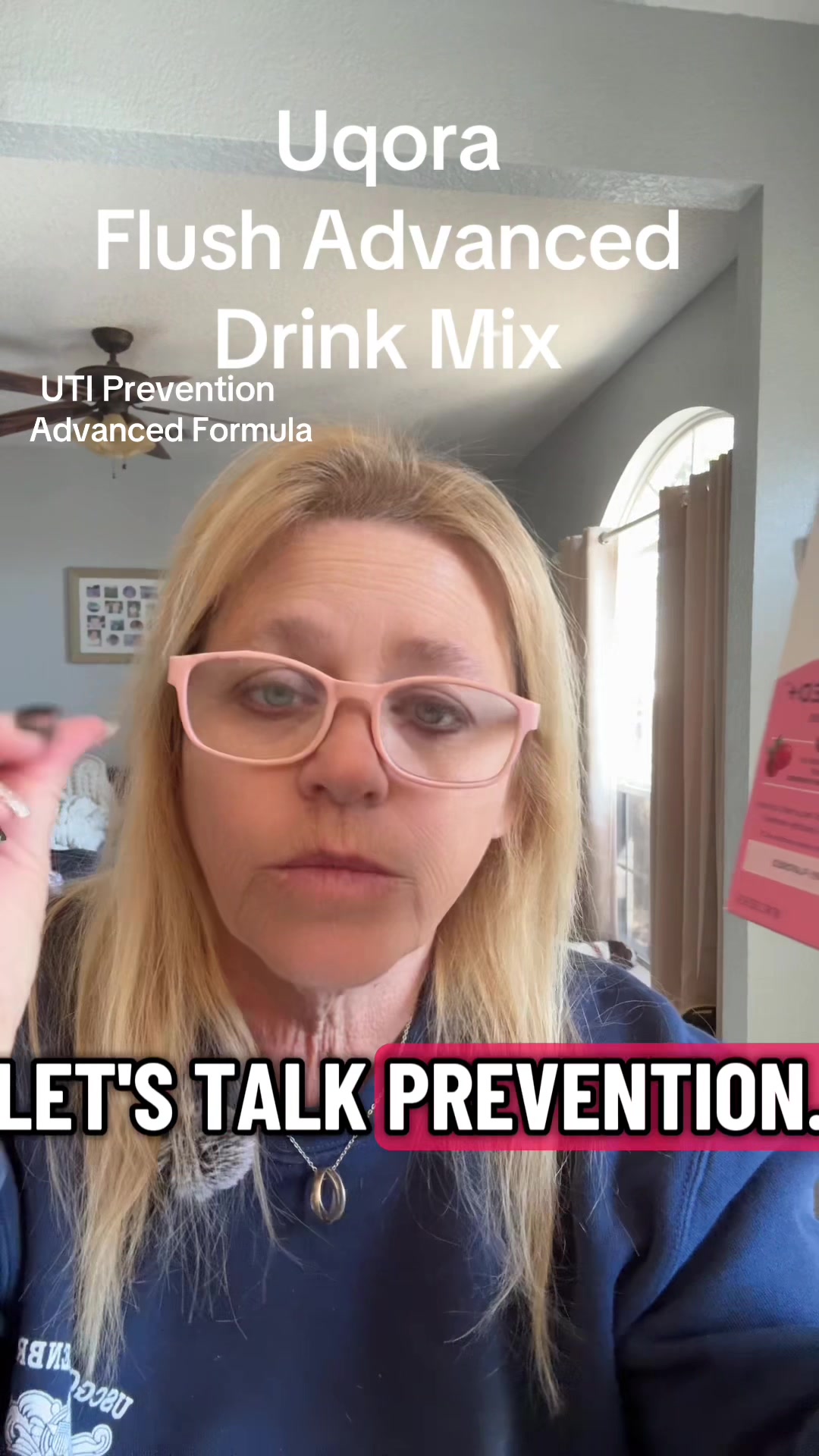 TikTok post by @lisab.and.2.gsps for Uqora. Caption reads: Recent those UTI s from coming back! @Uqora....