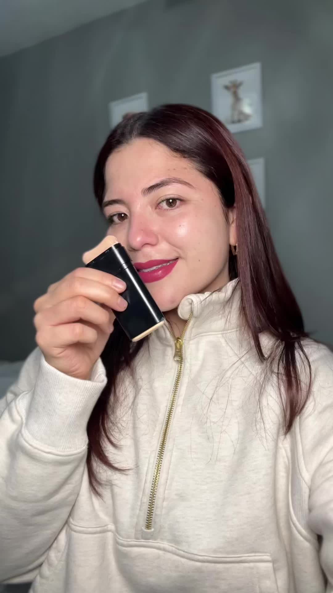 TikTok post by @soyvaleeh for MAYCHEER Beauty US. Caption reads: @MAYCHEER Beauty US #makeuphacks #fullcoverage....