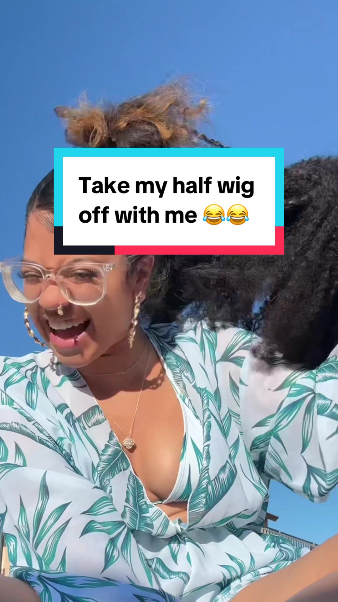 TikTok post by @goldenkurlz_ for ISEE HAIR. Caption reads: YALL BE PREPARED FOR SWIMMING CONTENT 😂 yall....