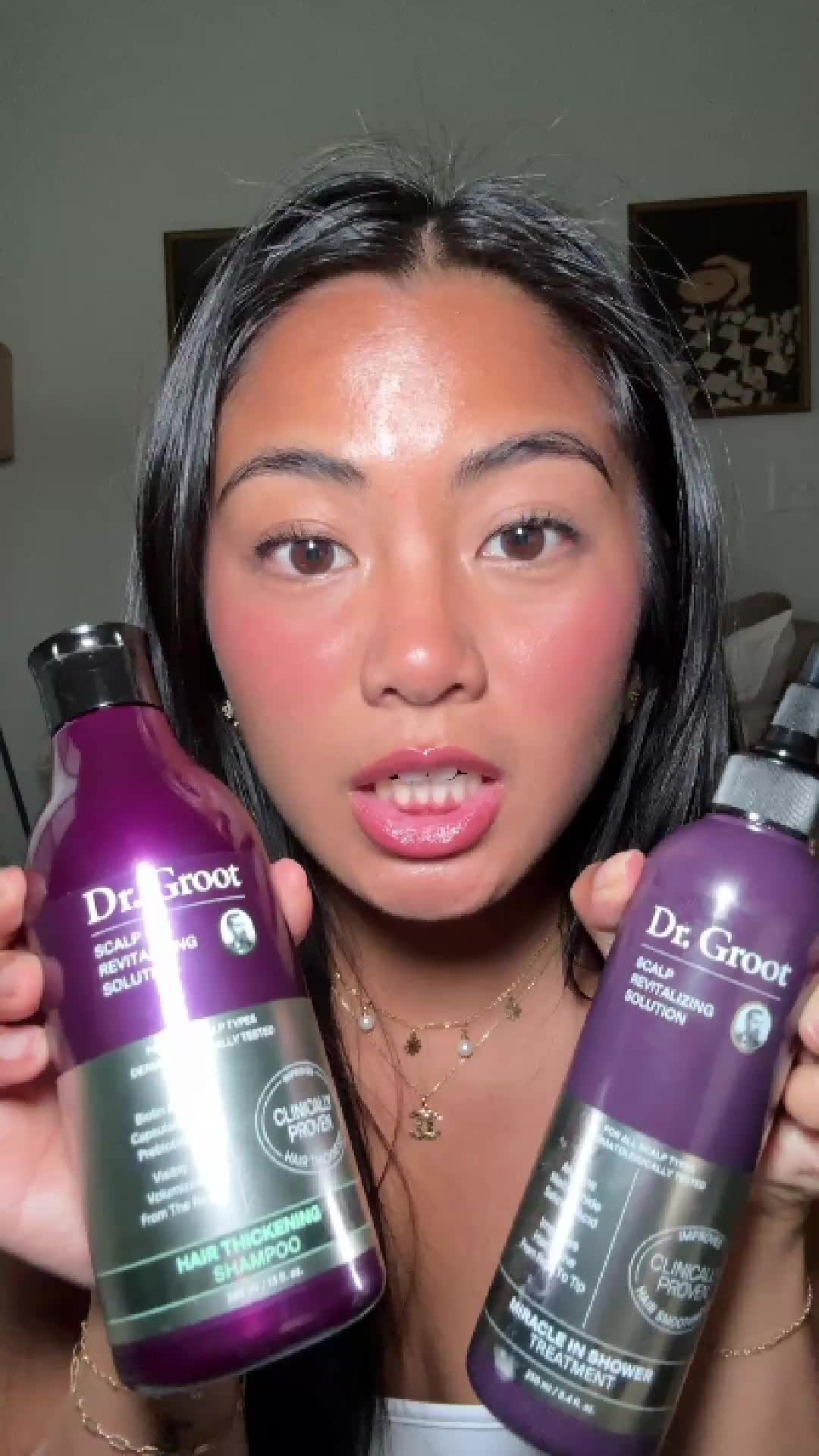 TikTok post by @badgalrisris for LG BEAUTY. Caption reads: [...] is so in right now!!! @Dr. Groot Hair....
