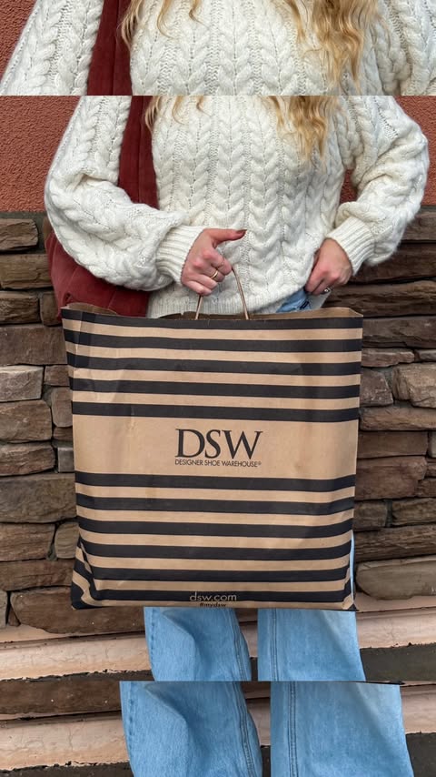 Instagram post by @autumnmarieraphael for DSW. Caption reads: pov: @dsw semi-annual sale is back!!! 👡 shop....