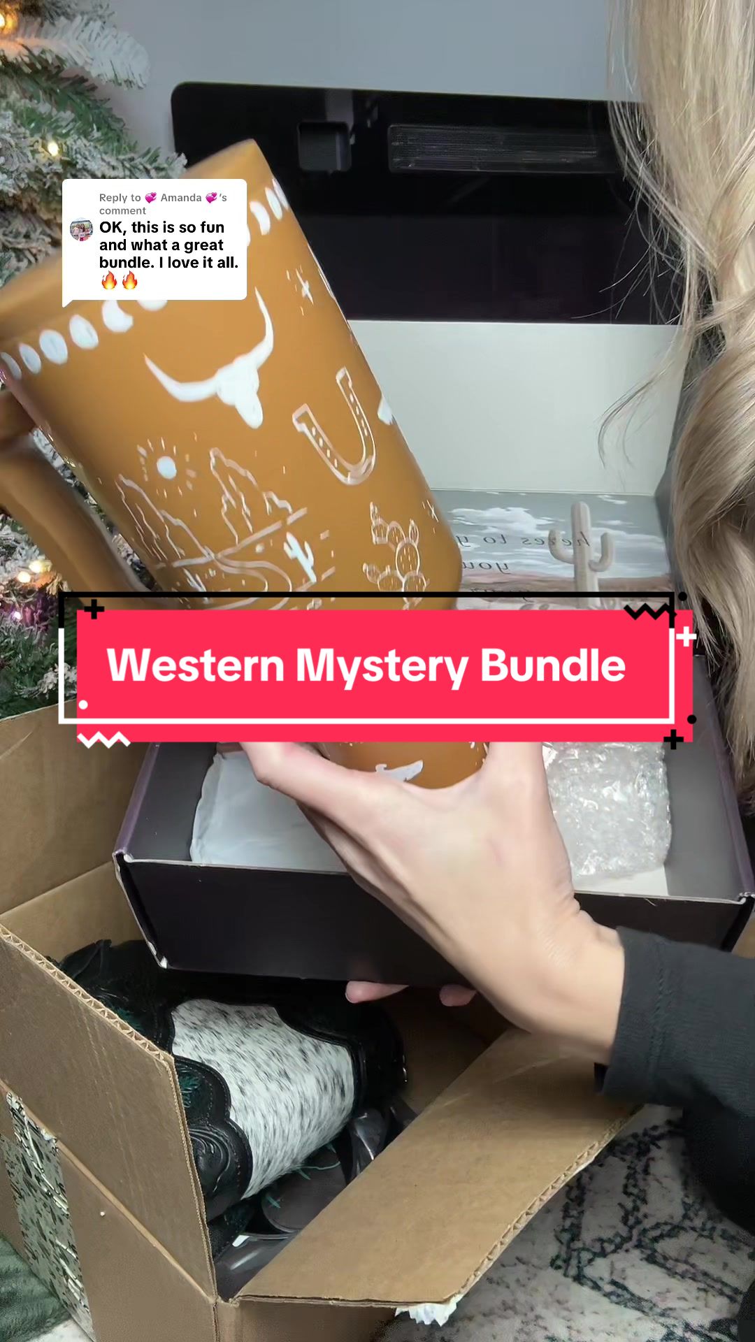 TikTok post by @chaotic_beauty081627 for Dani Morgans. Caption reads: Replying to @💞 Amanda 💞 western mystery bundle....