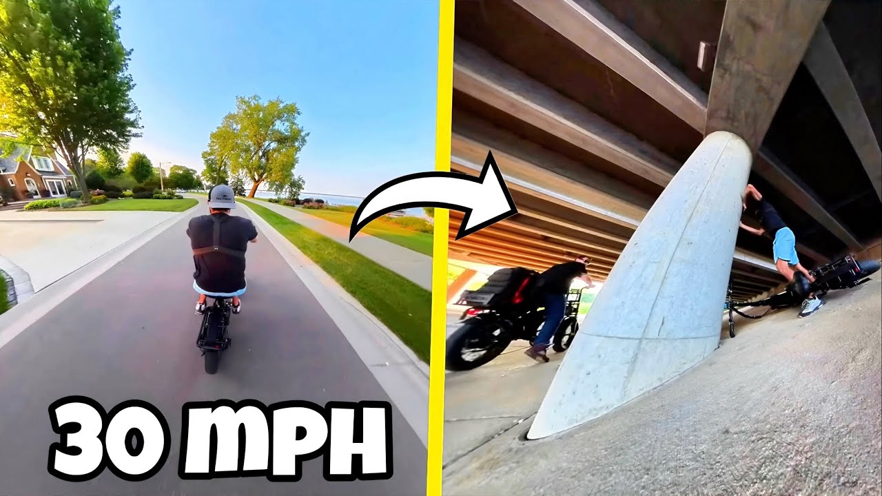 YouTube post by @TheFisher for Jasionbike. Caption reads: Injured After CRASHING My Jasion X-Hunter Electric....