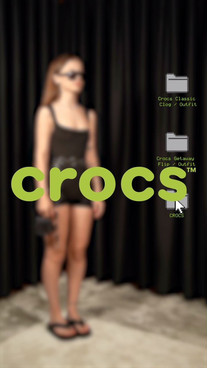 Instagram post by @maralozdogann for Crocs. Caption reads: Modum değişir, Crocs’larım ayak uydurur 🐊✨ Her....
