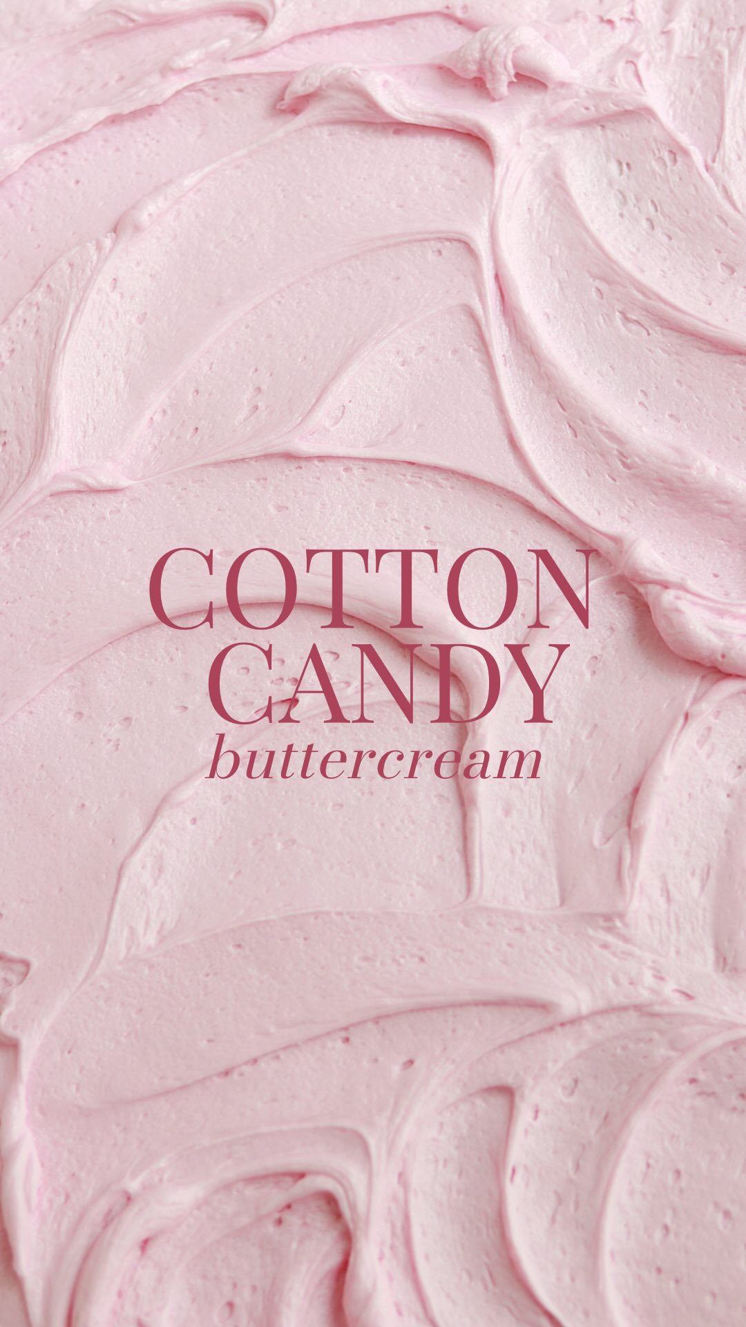 Instagram post by @sugarandsparrowco for Amoretti. Caption reads: COTTON CANDY BUTTERCREAM 💗(a d) this is the most....