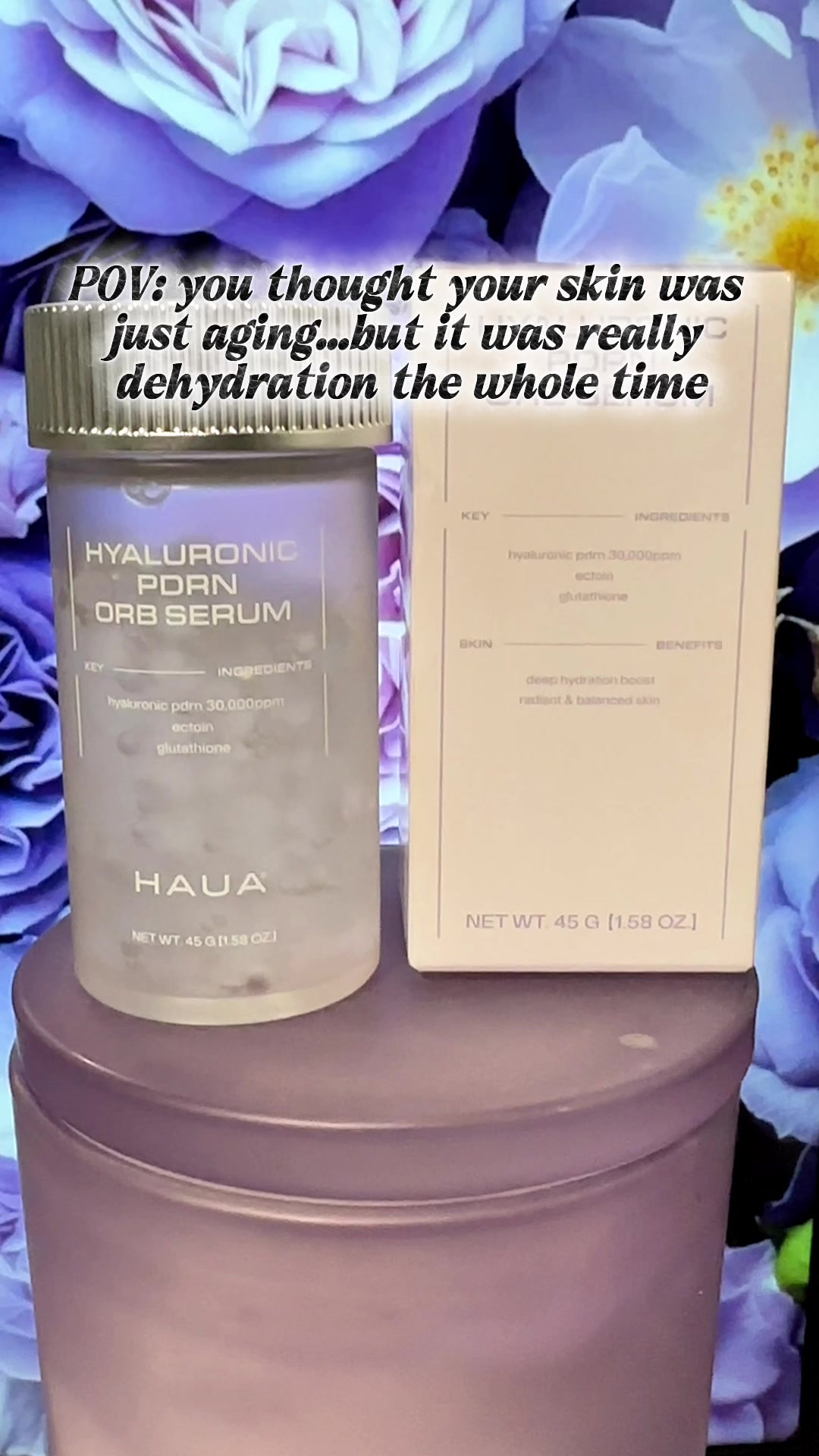 TikTok post by @bobbied49 for HAUA. Caption reads: [...] start to look dry, dull, or crepey. The HAUA....