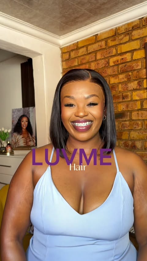 Instagram post by @__mbaly for Luvme Hair. Caption reads: [...] NatureMAXT™ Silky Blunt Cut Bob by....