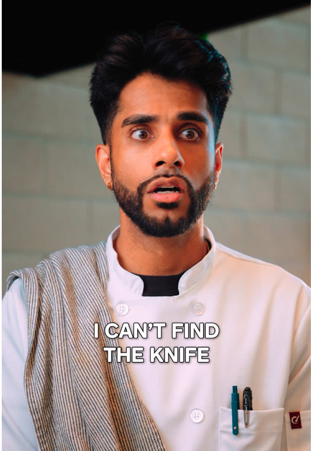 TikTok post by @whoisharjit for Peacock TV. Caption reads: When you take cooking too seriously 😰 watch....