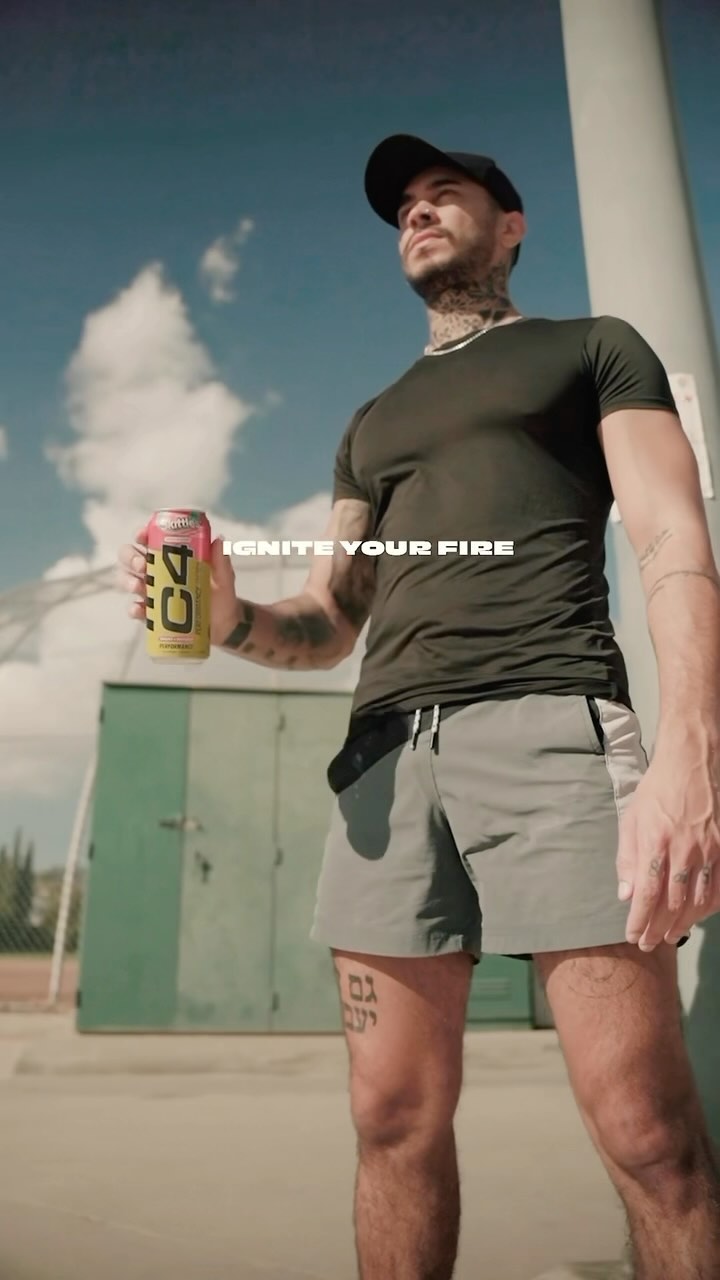 Instagram post by @jayxreeves for Cellucor. Caption reads: IGNITE YOUR FIRE 🔥 C4 ENERGY

🎥:....
