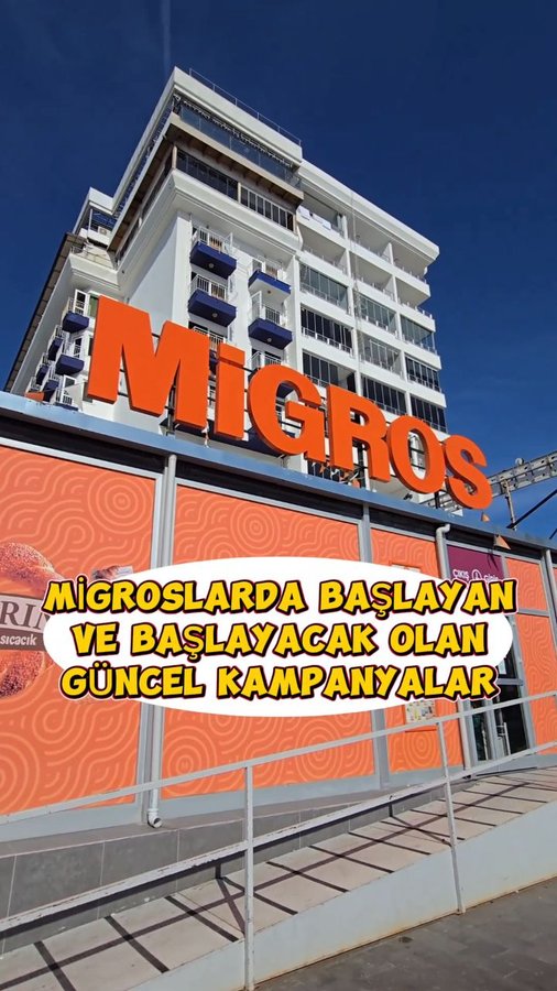 Instagram post by @indirimitakipedenadamheryerde for Migros. Caption reads: @migros_tr #kesfet #reklam değil #kesfetteyiz....