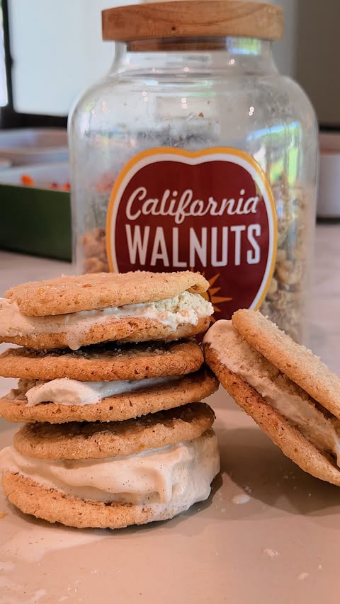 Instagram post by @earthy.jane for California Walnuts. Caption reads: who knew you could make an ice cream sandwich....