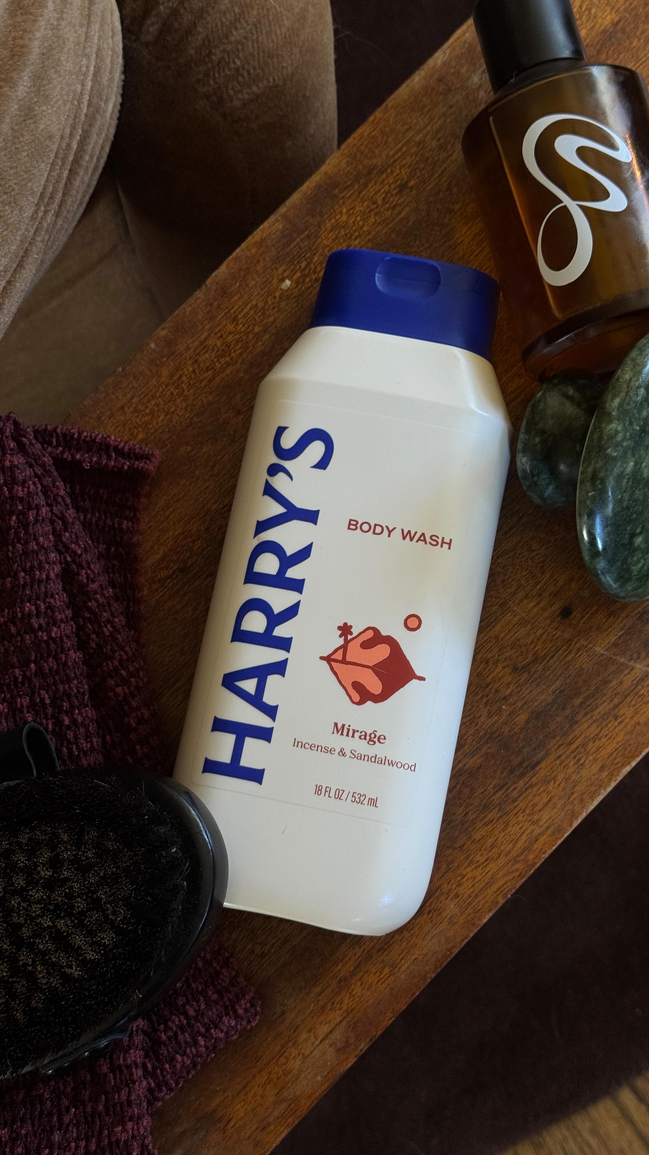 Instagram post by @ethangaskill for Harrys. Caption reads: feel good, smell good, look good @harrys....