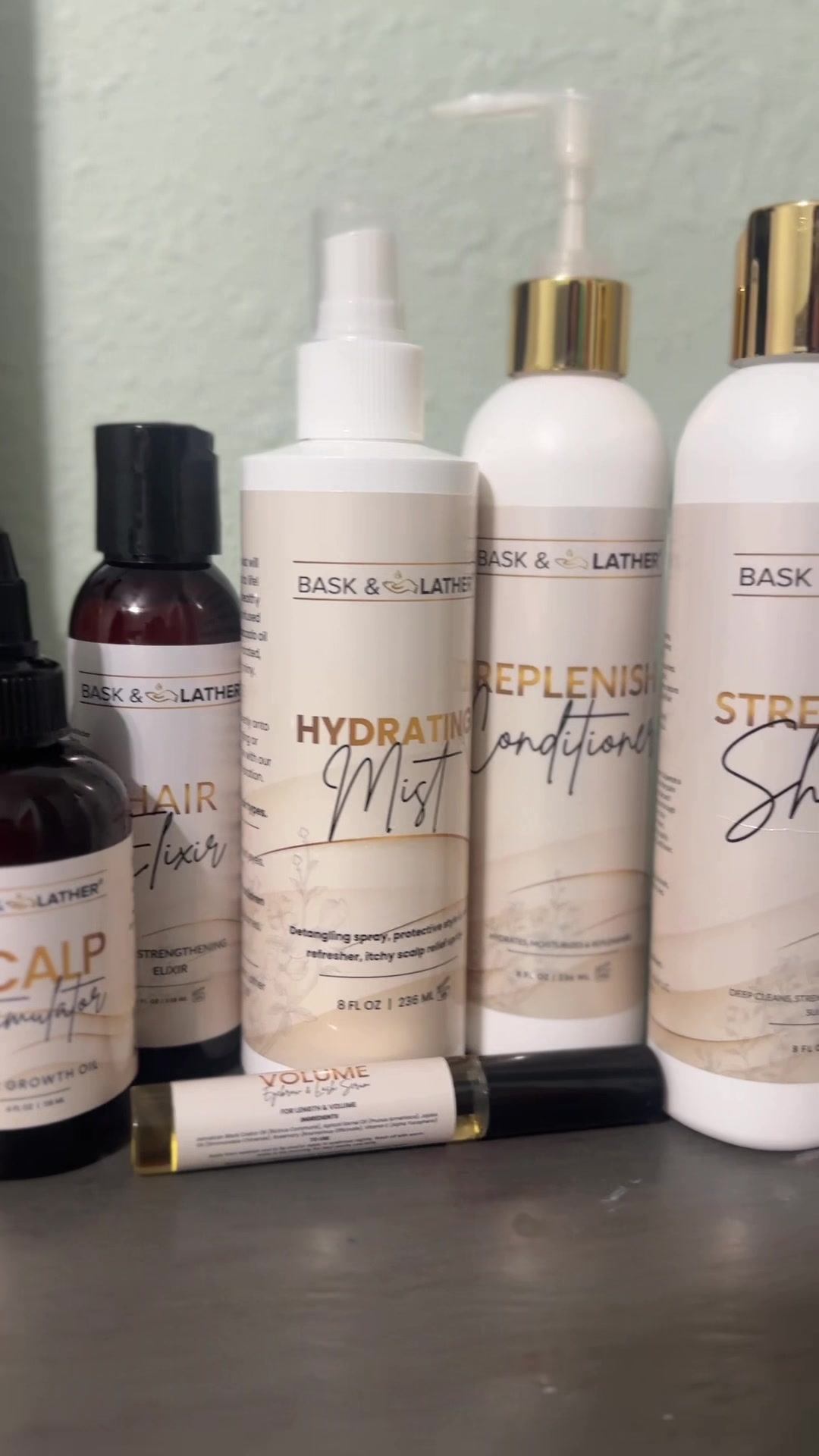 TikTok post by @lexie.alba for Bask & Lather Co. Caption reads: The way this product made her curls come out and....