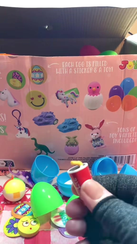 TikTok post by @bipolarbutterfly76 for Joyfy. Caption reads: [...] #prefilledeastereggs #easter #eggs #egg....