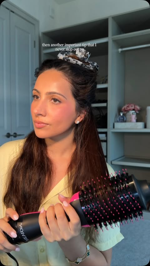 Instagram post by @kiranjmeghani for Revlon Hair Tools. Caption reads: [...] for some time, you KNOW that the....