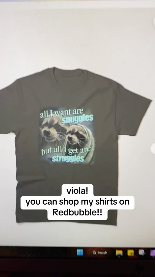 Instagram post by @snazzyseagull for Redbubble. Caption reads: Available on my @redbubble shop! my shop is linked....