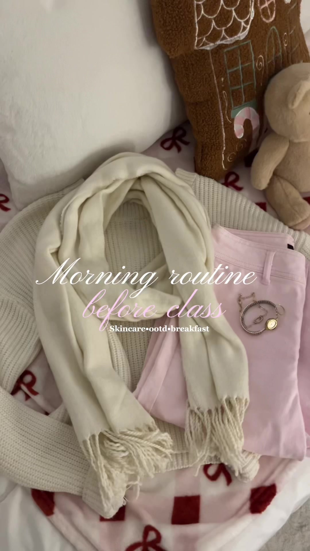 TikTok post by @.alexandra.camacho for Dermstore. Caption reads: My morning routine as a college girly....