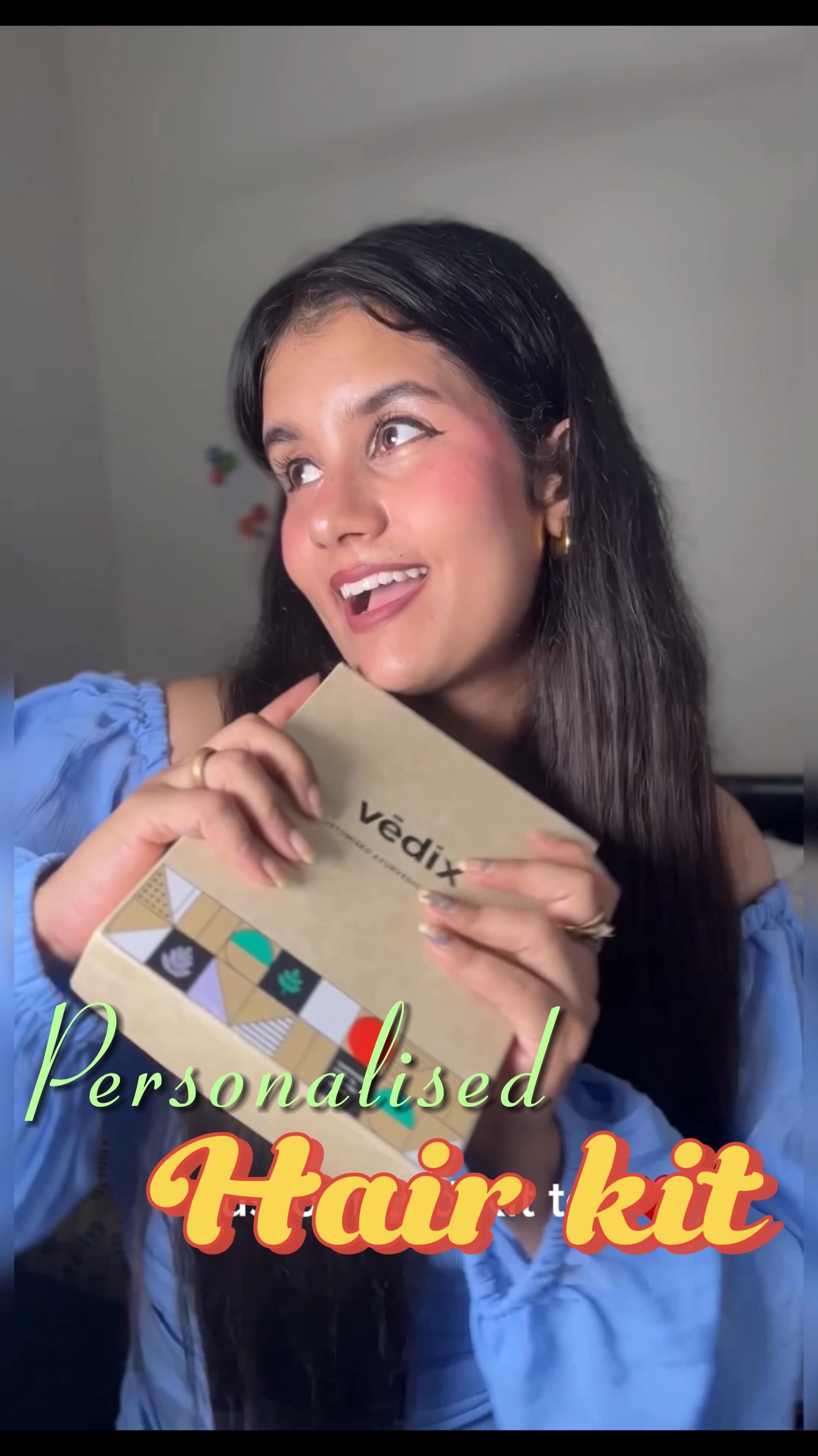 Instagram post by @shreyacreate for Vedix. Caption reads: [...] me 🙌
No more guessing! 🌸 I recently took....