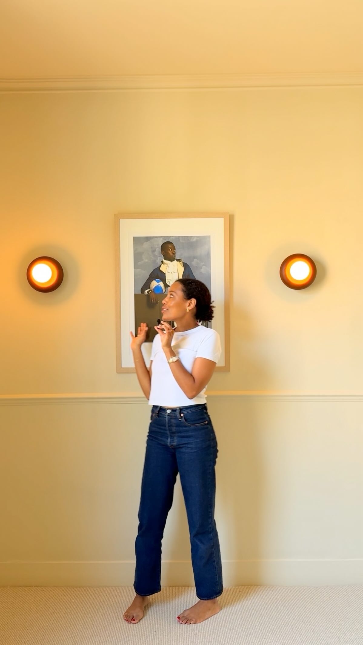 Instagram post by @rebeccaconstable.design for Plank Hardware. Caption reads: [...] For our office/guest room we’ve used....