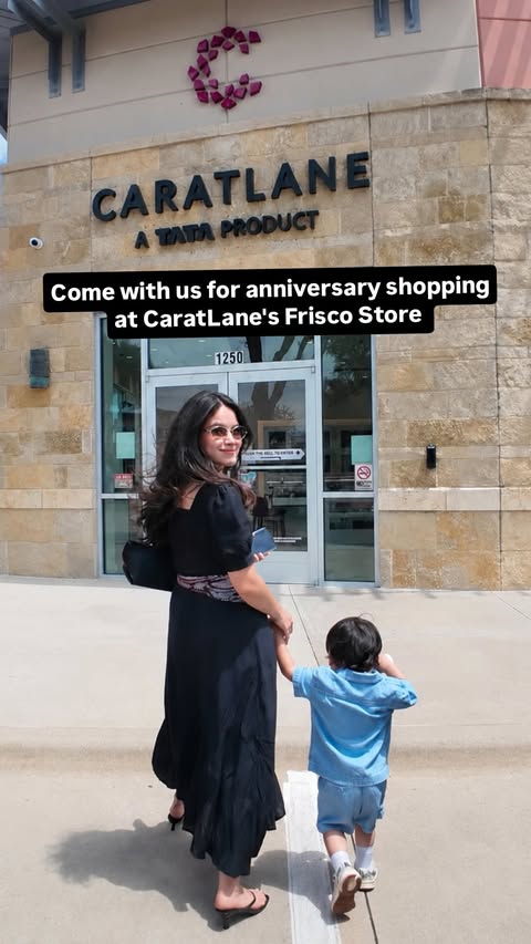 Instagram post by @fizasaeed21 for CaratLane Jewellery. Caption reads: Anniversary season means casually taking him to....