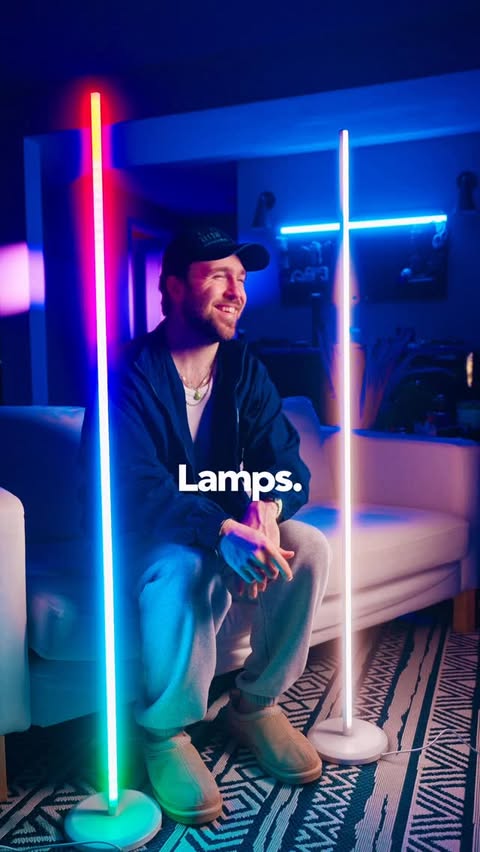 Instagram post by @jesserydr for Nanoleaf. Caption reads: [...] a boring room into an interesting one!....