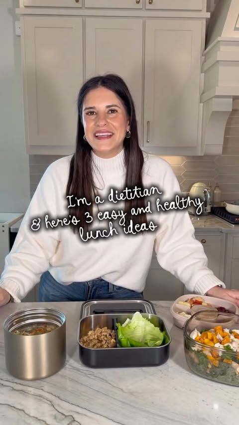 Instagram post by @easyeatsdietitian for Bentgo. Caption reads: [...] lunches made easy with my favorite Bentgo....