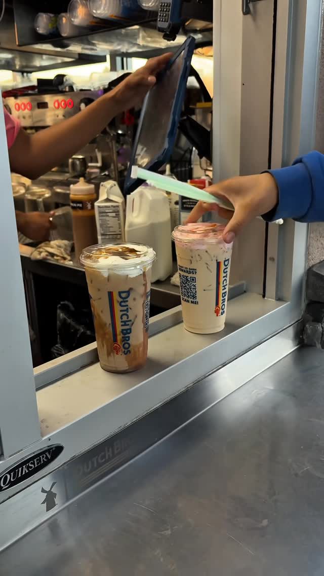 Instagram post by @madsaflo for Dutch Bros Coffee. Caption reads: Afternoon in the life as an 18-year-old mom to a....