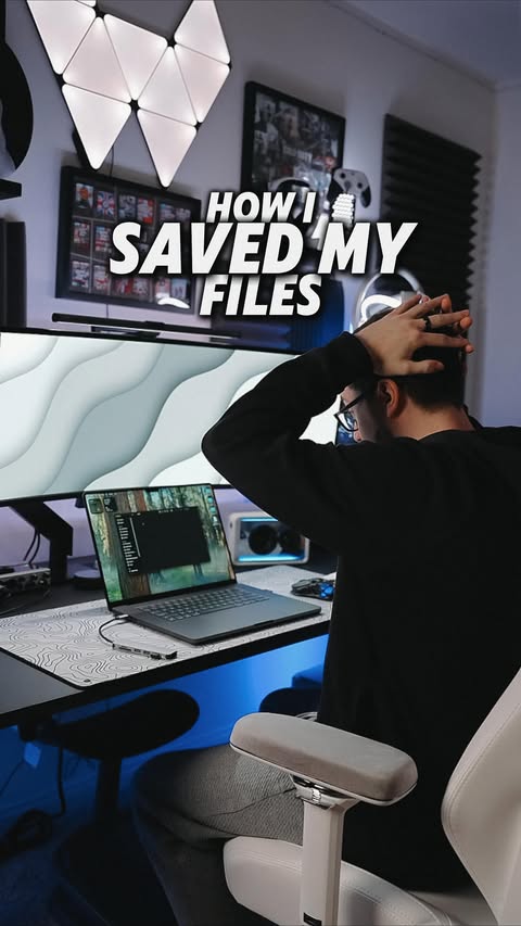 Instagram post by @deanwethers for Wondershare. Caption reads: [...] after filming No backup Full panic....