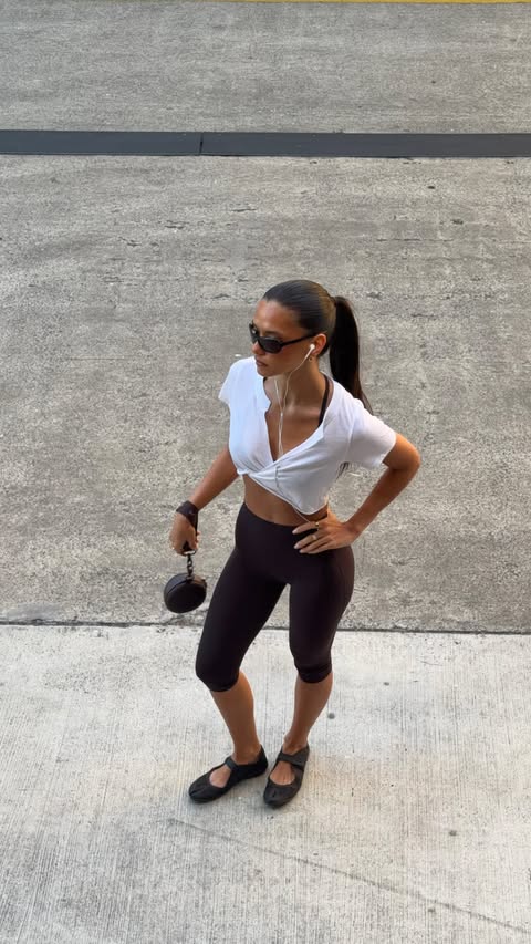 Instagram post by @miacroft for Nike Women. Caption reads: out & about with @skims @nikewomen....