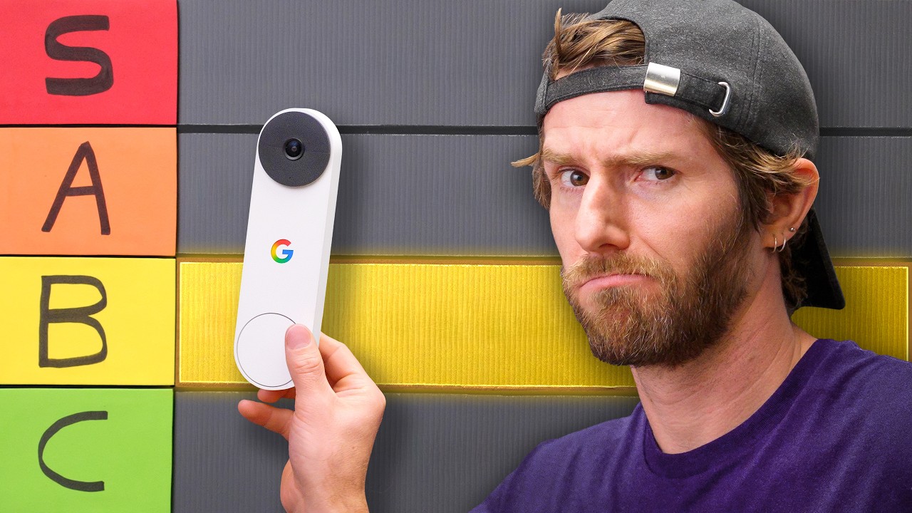 YouTube post by @LinusTechTips for Private Internet Access. Caption reads: I Tried All The Best (and Worst) Doorbells.