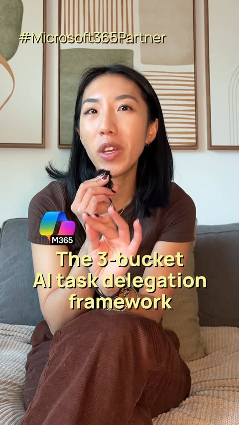 Instagram post by @itshannahzhang for Microsoft 365. Caption reads: [...] That’s the whole point of Work IQ in....