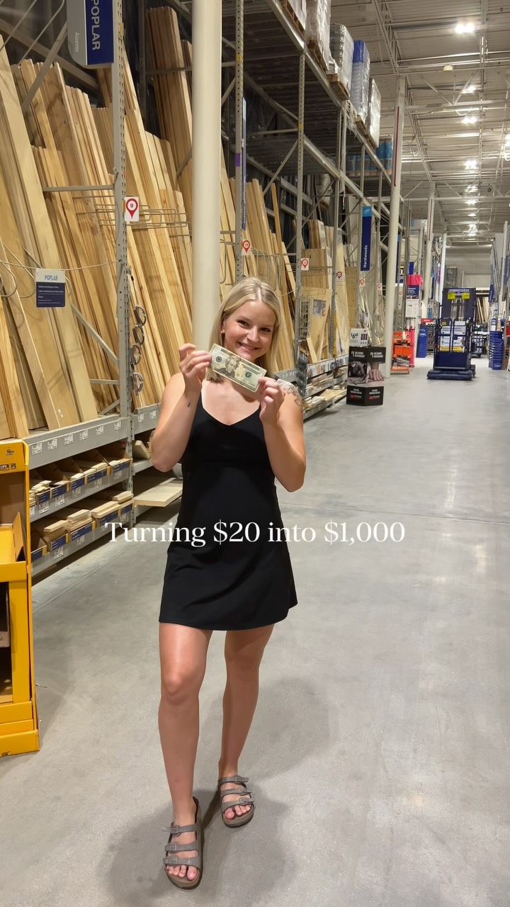 Instagram post by @salvagedbysammie for Krylon. Caption reads: Can YOU turn $20 into $1,000?! 💰

It’s GO TIME!....