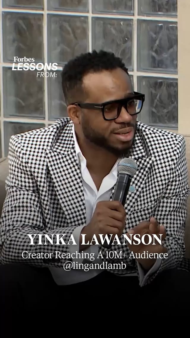 Instagram post by @lingandlamb for Forbes. Caption reads: As the creator economy scales, viral creator Yinka....