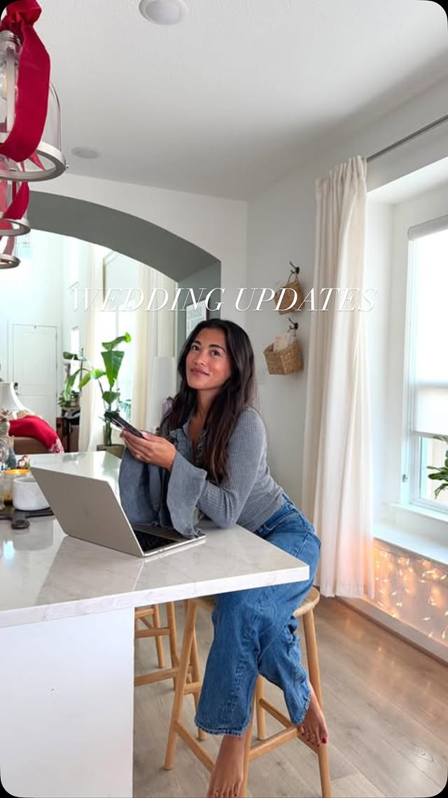 Instagram post by @sophiacuerquis for The Knot. Caption reads: [...] wedding planning update: creating our....