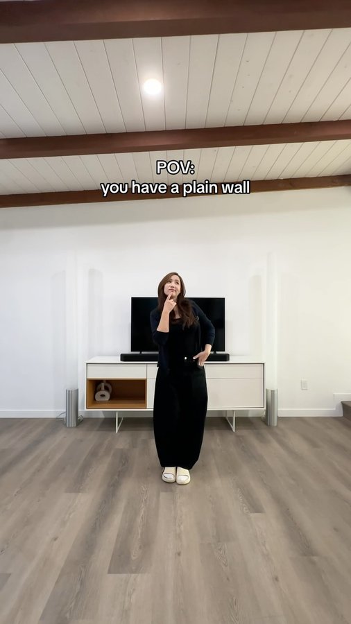 Instagram post by @kryskhloe for WoodUpp. Caption reads: Showcasing a part of our newly remodeled home 👀.....