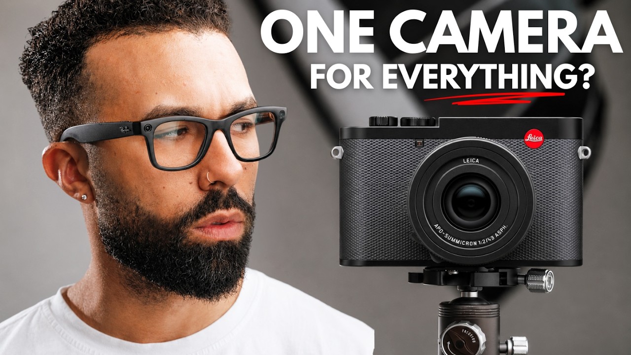 YouTube post by @MannyOrtiz for B&H EDU Advantage. Caption reads: I Tried Replacing ALL My Cameras With the Leica Q3....