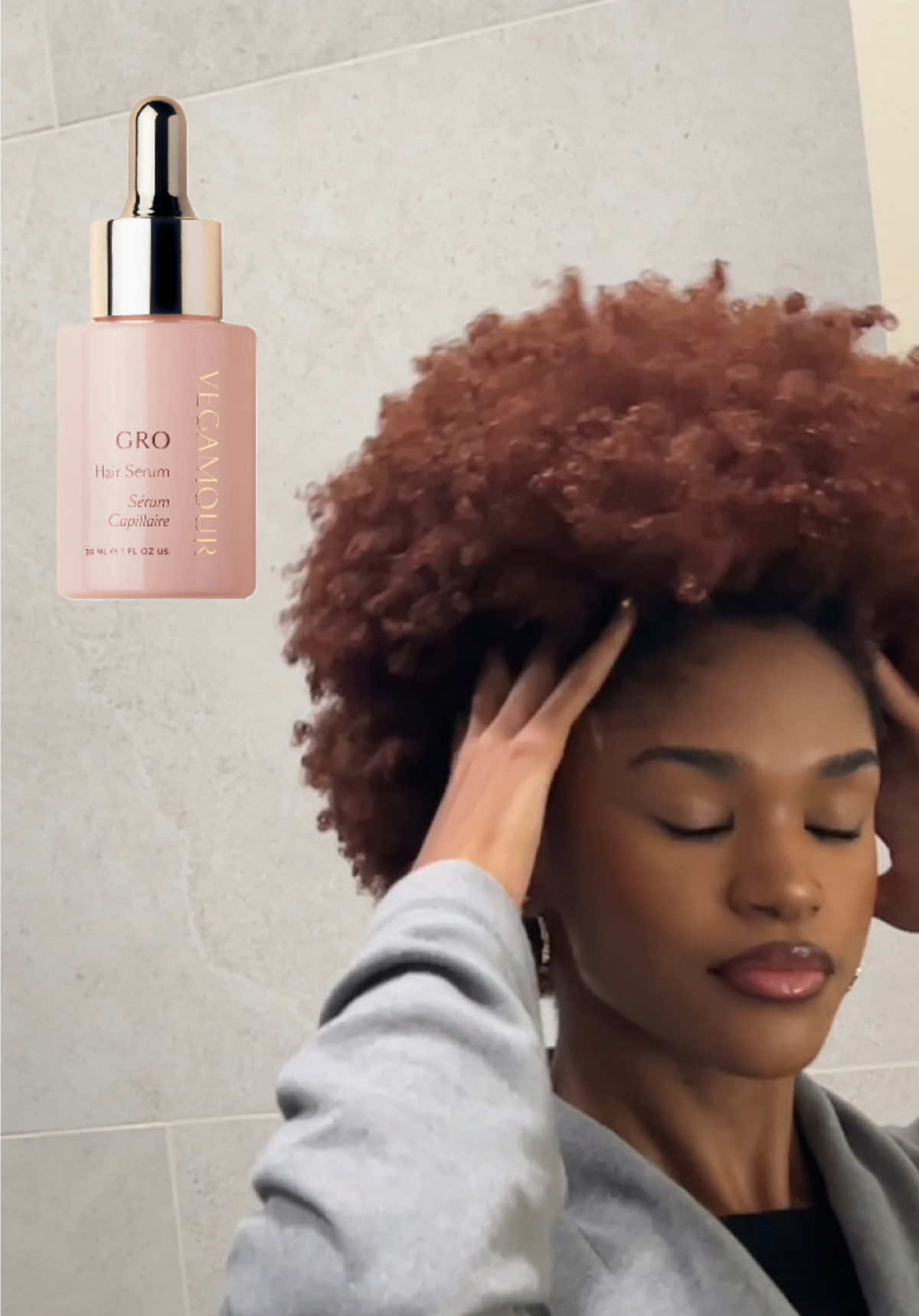 TikTok post by @ashxa__ for VEGAMOUR. Caption reads: It’s officially been 2 years since I big chopped....