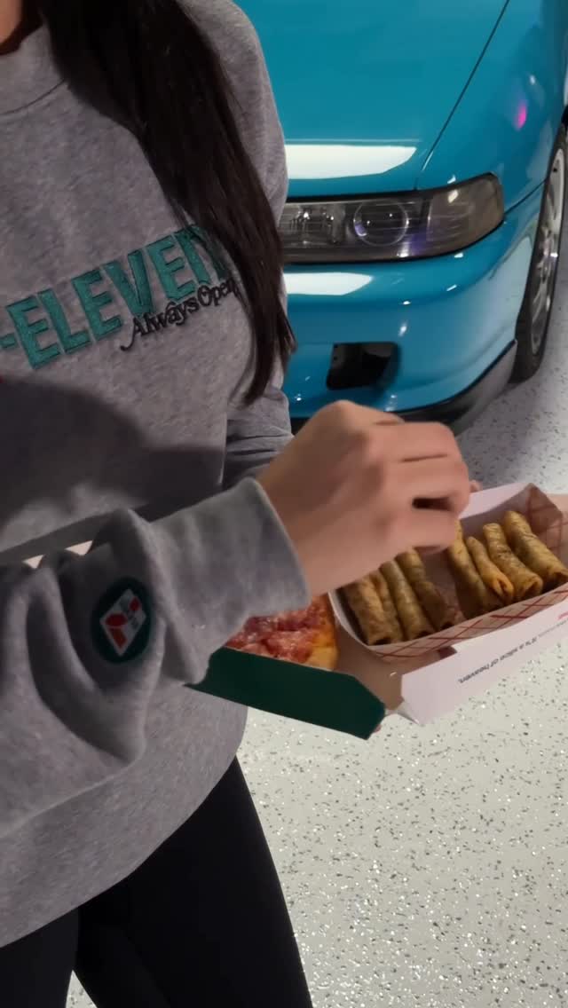 Instagram post by @christinaroki for 7-Eleven. Caption reads: Wellll how did he do??😅 at least I can count on....