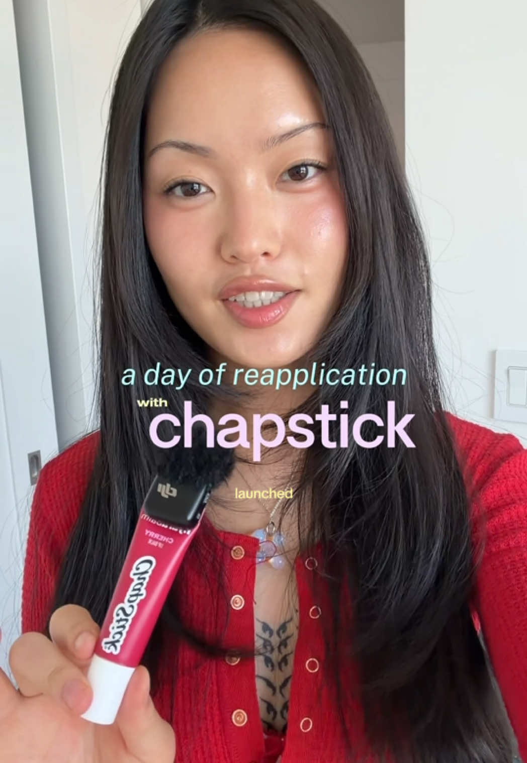 TikTok post by @deathstatequilibrium for ChapStick. Caption reads: walking around the city with @Chapstick....