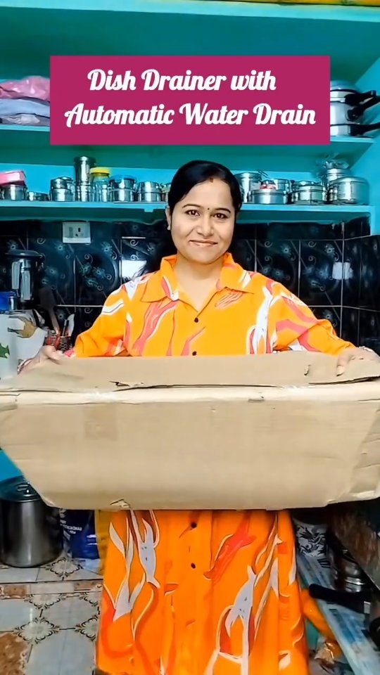 Instagram post by @kumudini.kunisetty for Flipkart. Caption reads: Dish Drainer with Automatic Water Drain Tray....