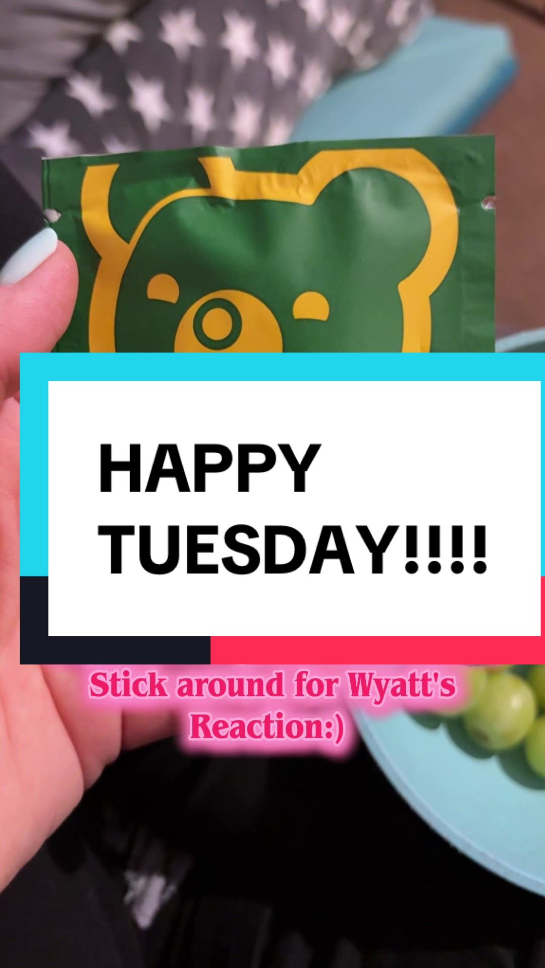 TikTok post by @christinaboymama25 for Grüns. Caption reads: Starting the day off with some @grunsnutrition !!!....