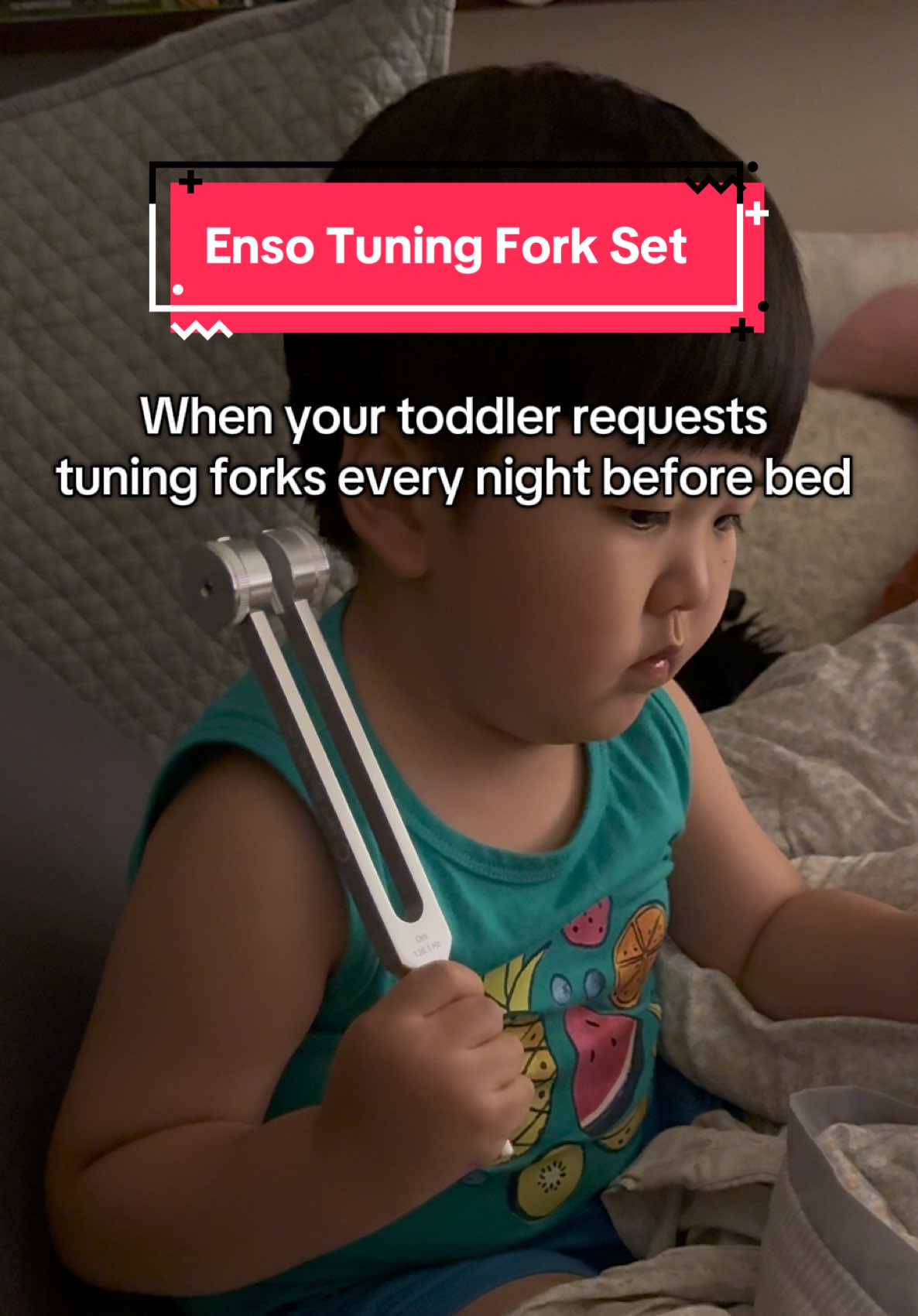 TikTok post by @michellepearlpnw for Enso Sensory. Caption reads: [...] bc he cannot sleep without them 💙 @enso....