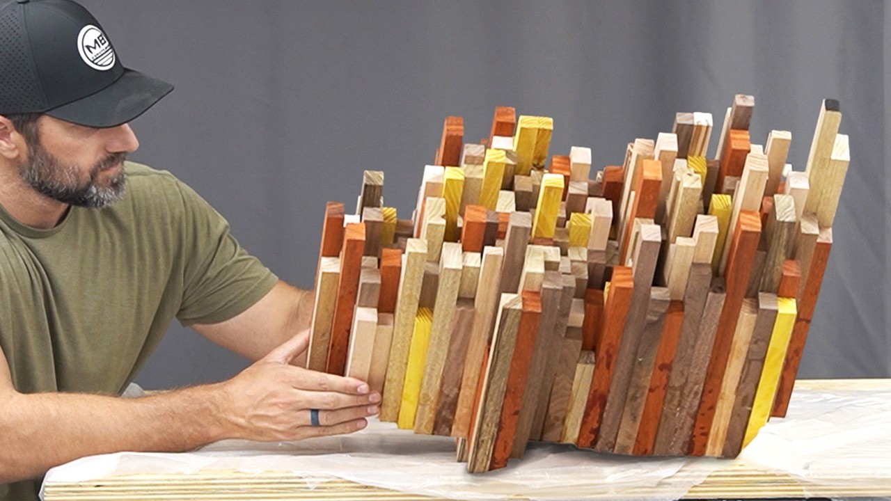 YouTube post by @BMSculptures for SurfPrep sanding. Caption reads: The Most Challenging Carving Yet.