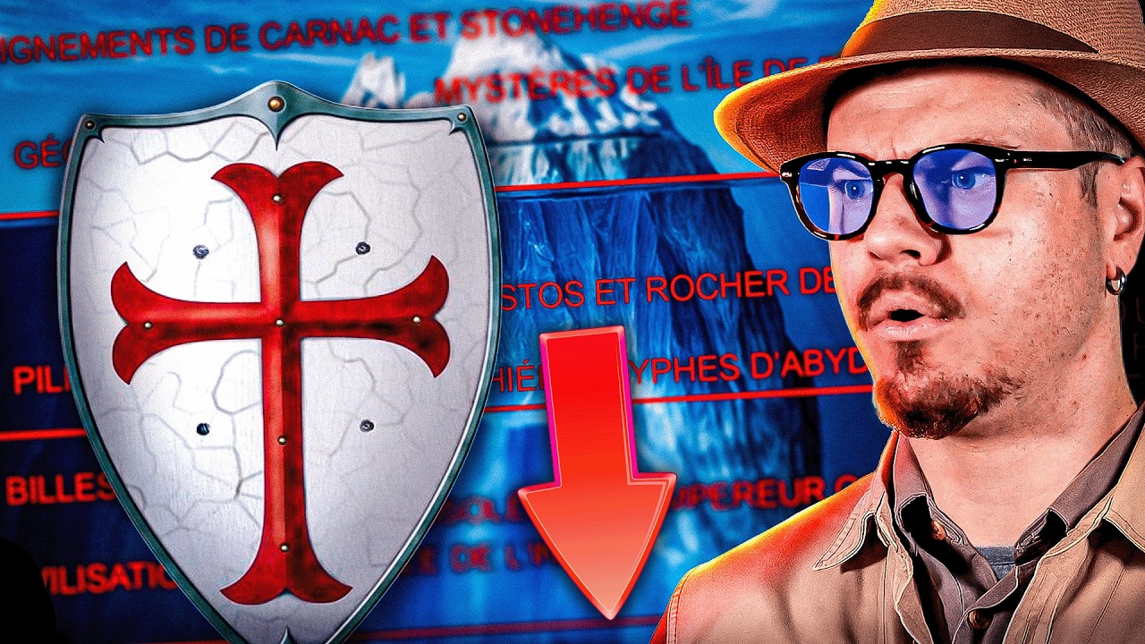 YouTube post by @poissonfecond42 for Holy Squad. Caption reads: L'Iceberg des Plus Grands Mystères Archéologiques....
